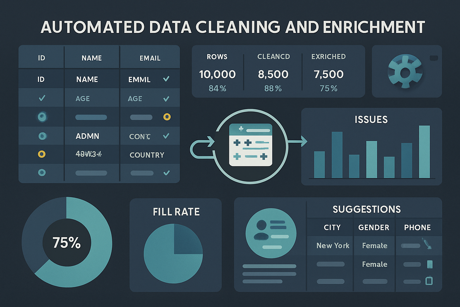 Automated data cleaning and enrichment dashboard